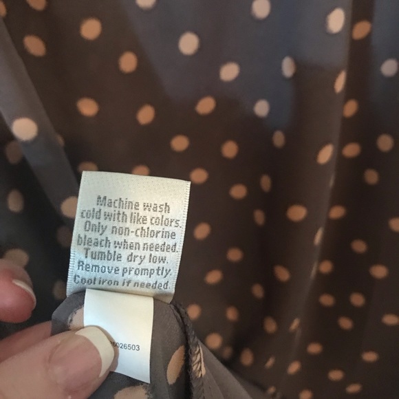 Lauren Conrad short sleeve polka dot top - Picture 4 of 4